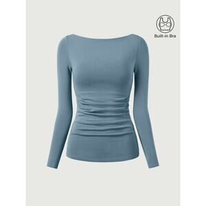 OGL ProWarm Boatneck Tucks Brami Top NWT SIZE M